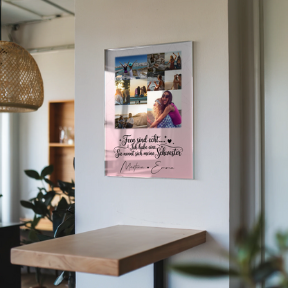 Personalisierte Geschenke mit Foto Mit Acrylglas 9 Fotos Feen sind echt für einzigartige Dekoration