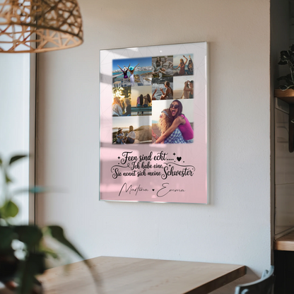 Personalisierte Geschenke mit Foto Mit Acrylglas 9 Fotos Feen sind echt für einzigartige Dekoration