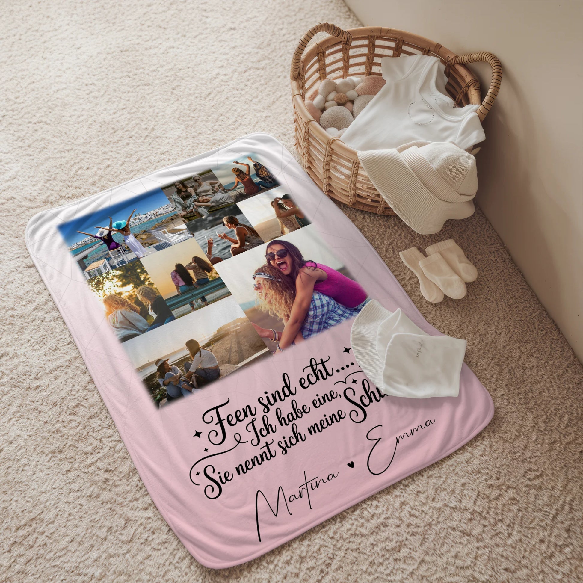 Personalisierte Kuscheldecke Mit Namen 9 Fotos Feen sind echt Geschenk für Kinder 2
