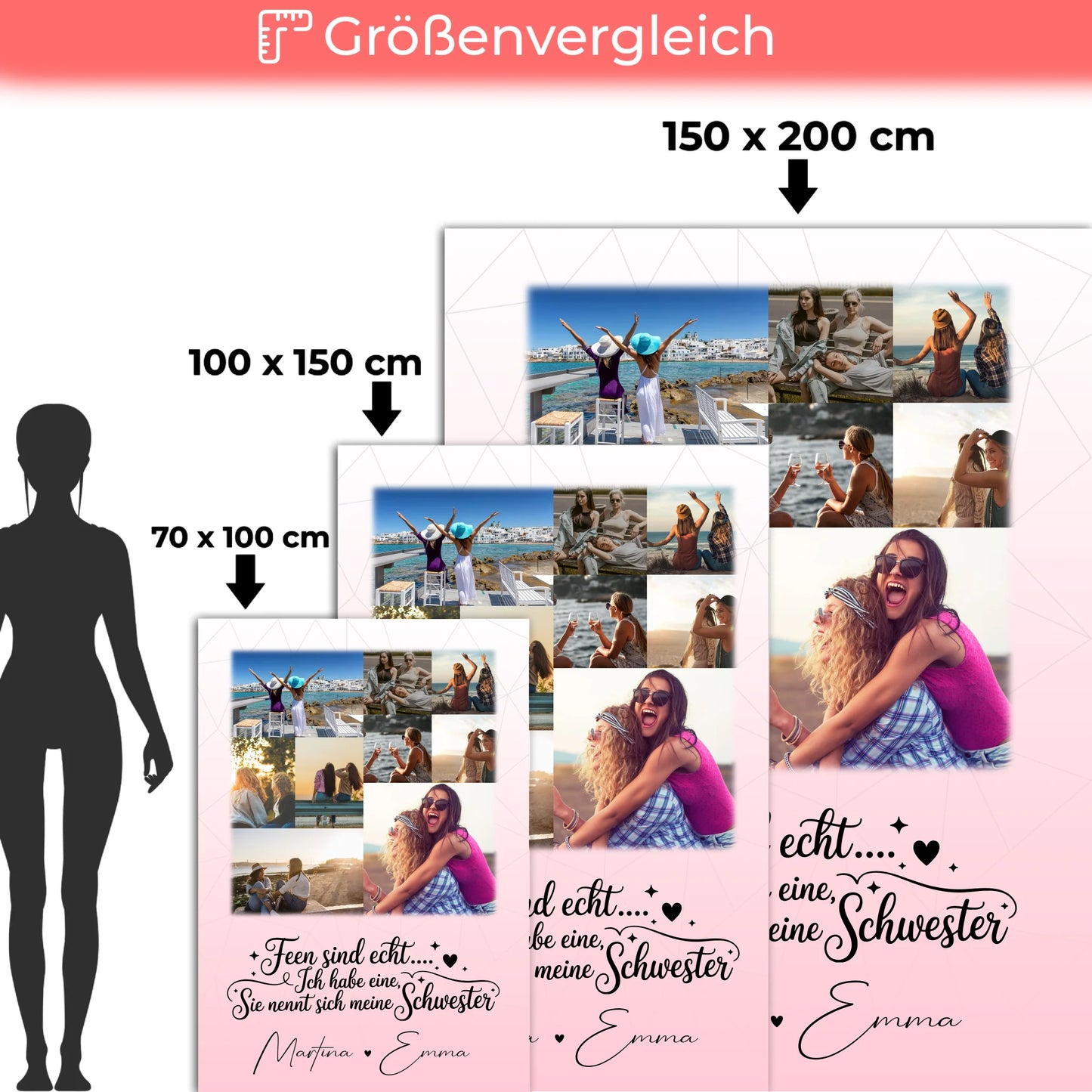 Personalisierte Kuscheldecke Mit Namen 9 Fotos Feen sind echt Geschenk für Kinder 5