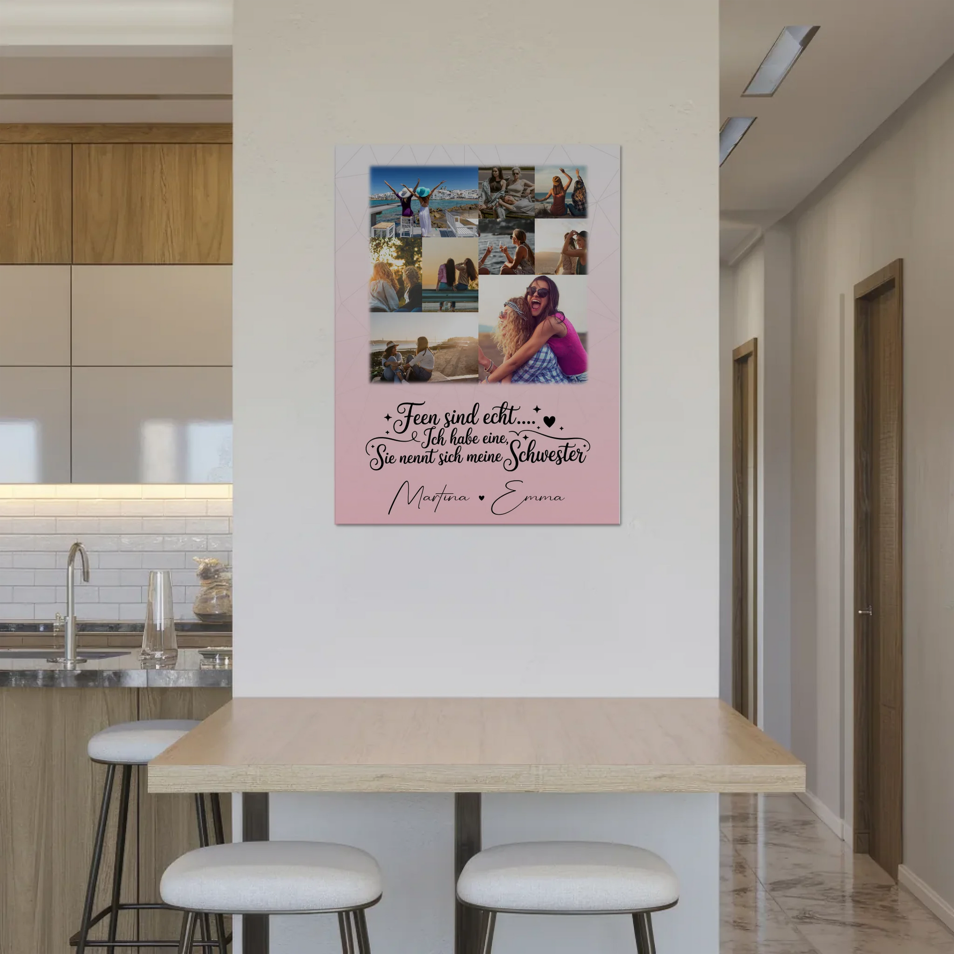 Personalisiertes Fotoboard Poster Magnetisch mit 9 Fotos Feen sind echt Geschenk 8