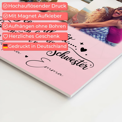Personalisiertes Fotoboard Poster Magnetisch mit 9 Fotos Feen sind echt Geschenk