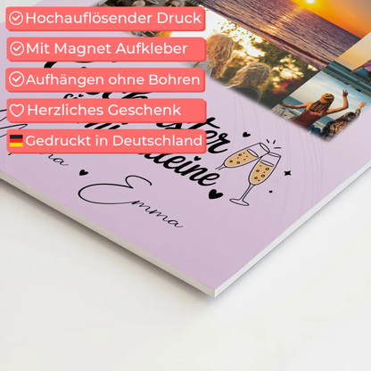 Personalisiertes Fotoboard Poster Magnetisch mit 11 Fotos Geschwister sind nie alleine 10