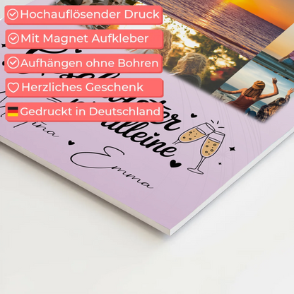 Personalisiertes Fotoboard Poster Magnetisch mit 11 Fotos Geschwister sind nie alleine