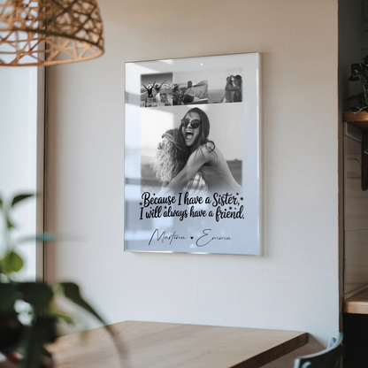 Personalisierte Foto Acrylglas Wanddekoration mit 4 Fotos I Will Always Have a Friend