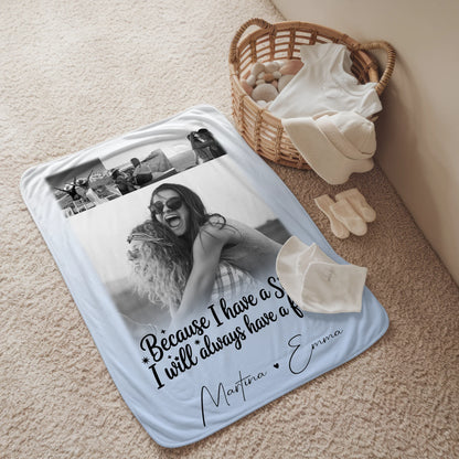 Personalisierte Kuscheldecke Mit Namen 4 Fotos I Will Always Have a Friend Geschenkidee 2