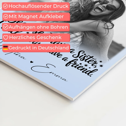 Personalisierbares Fotoboard Poster Magnetisch mit 4 Fotos I Will Always Have a Friend 4