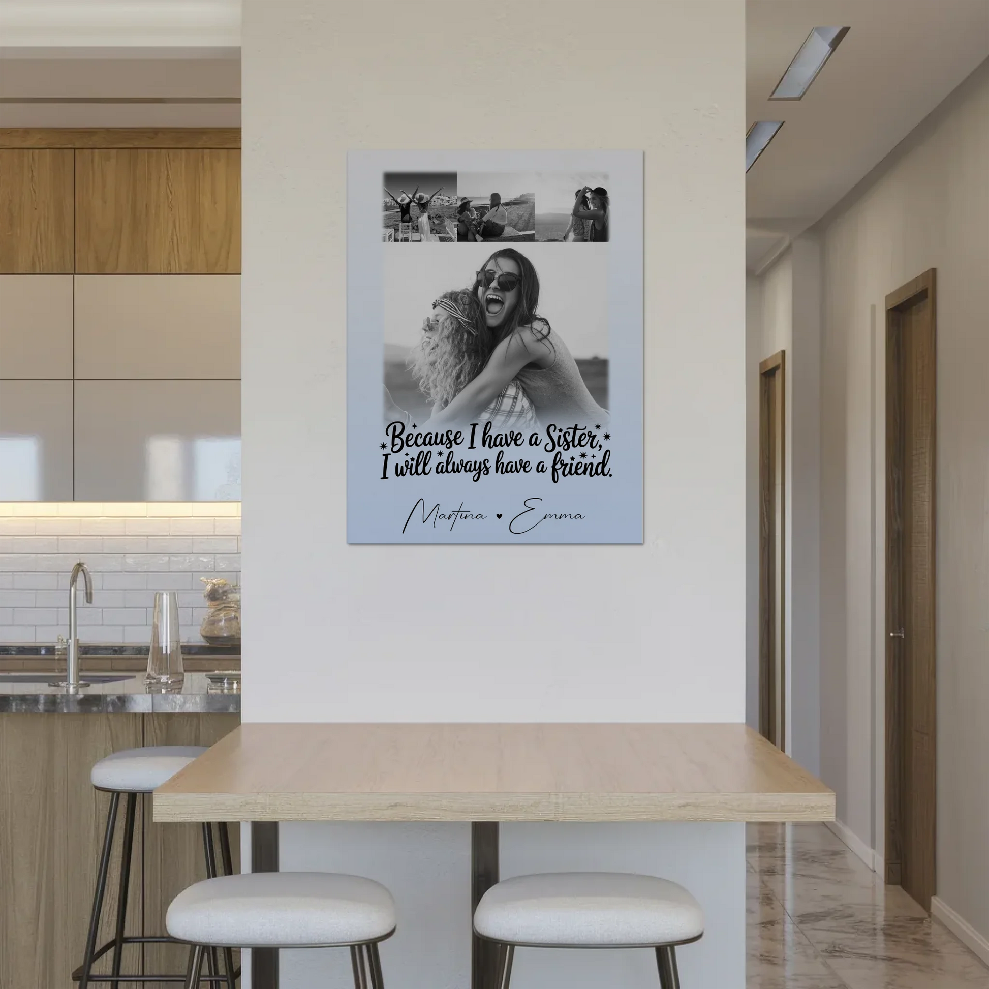 Personalisierbares Fotoboard Poster Magnetisch mit 4 Fotos I Will Always Have a Friend 8