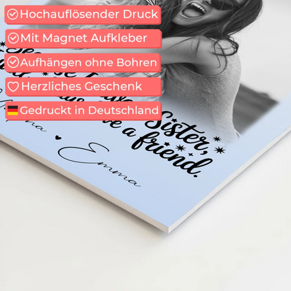 Personalisierbares Fotoboard Poster Magnetisch mit 4 Fotos I Will Always Have a Friend