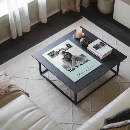 Personalisierbares Fotoboard Poster Magnetisch mit 4 Fotos Herz Wunschtext Wie Daumen und Zeigefinger 9