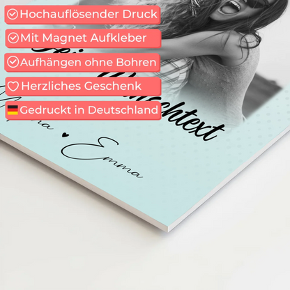 Personalisierbares Fotoboard Poster Magnetisch mit 4 Fotos Herz Wunschtext Wie Daumen und Zeigefinger 10