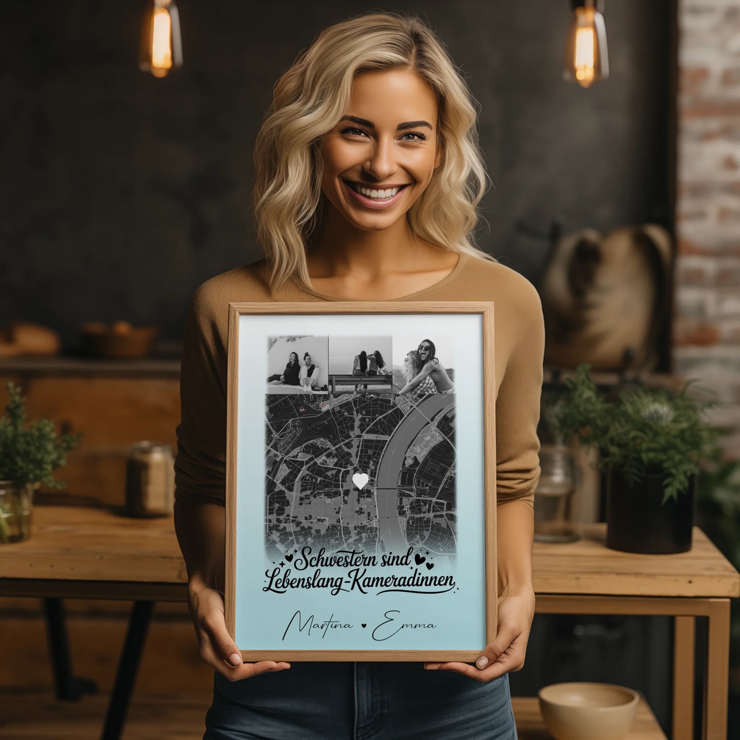 Poster Schwester Schwestern sind Kameradinnen 4 Fotos und Karte