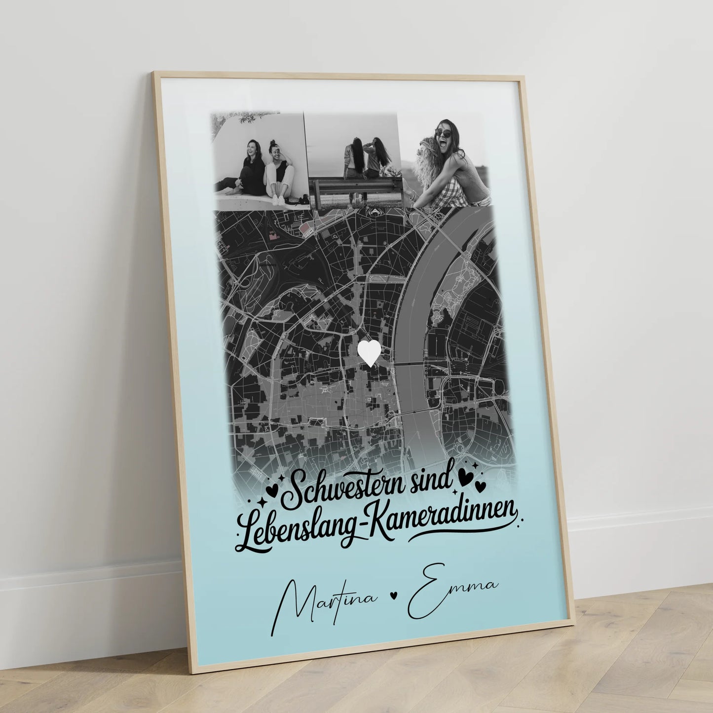 Poster Schwester Schwestern sind Kameradinnen 4 Fotos und Karte