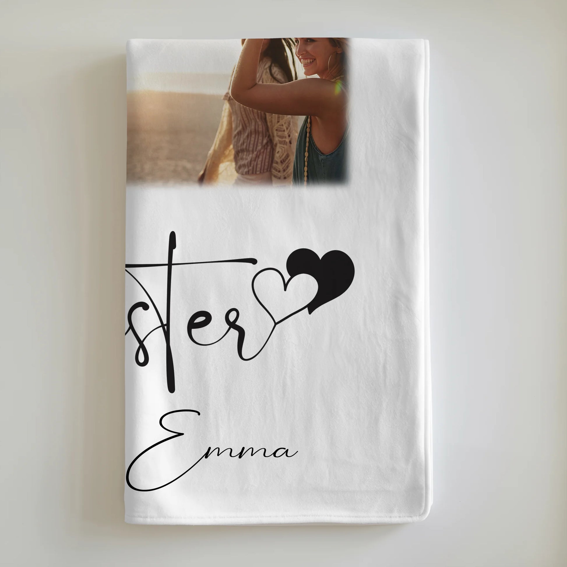 Personalisierte Kuscheldecke Mit Namen 4 Fotos und 1 Herz Foto Perfektes Geschenk 6