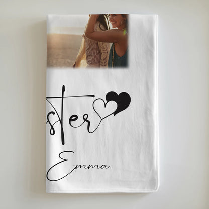 Personalisierte Kuscheldecke Mit Namen 4 Fotos und 1 Herz Foto Perfektes Geschenk 6