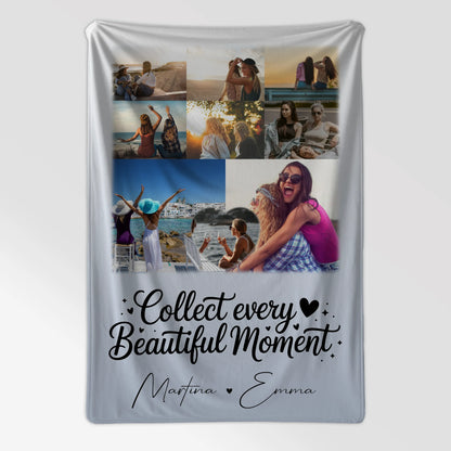 Personalisierte Kuscheldecke mit Namen 8 Fotos und 1 Herz Foto individuell gestaltet 7