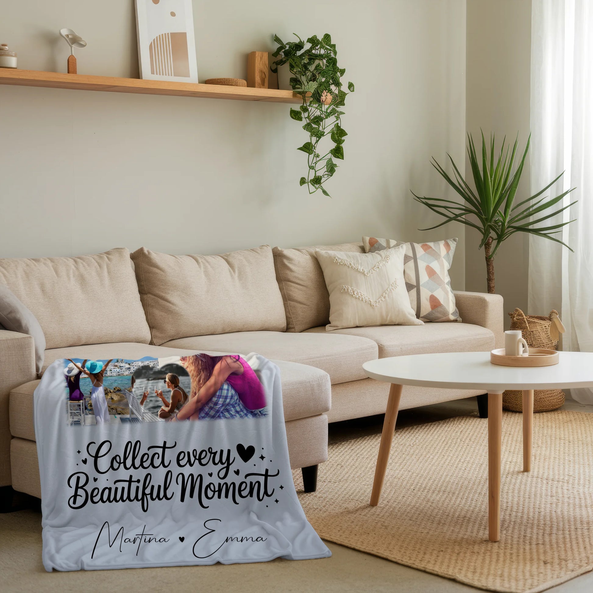 Personalisierte Kuscheldecke mit Namen 8 Fotos und 1 Herz Foto individuell gestaltet 4