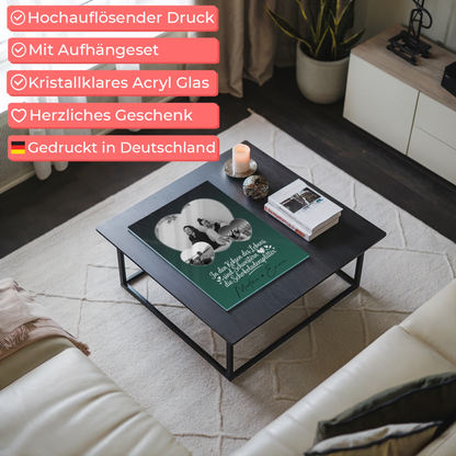 Personalisierte Foto Mit Acrylglas mit 3 Herz Fotos für besondere Geschenke