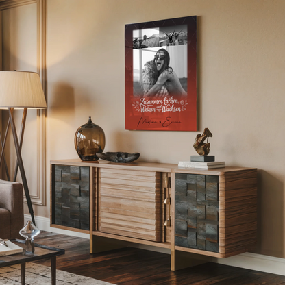 Personalisierte Geschenke mit Foto Mit Acrylglas 3 Fotos Zusammen lachen weinen