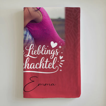 Personalisierte Decke Mit Namen mit 3 Fotos und Lieblings Krawallschachtel für einzigartige Geschenke 6
