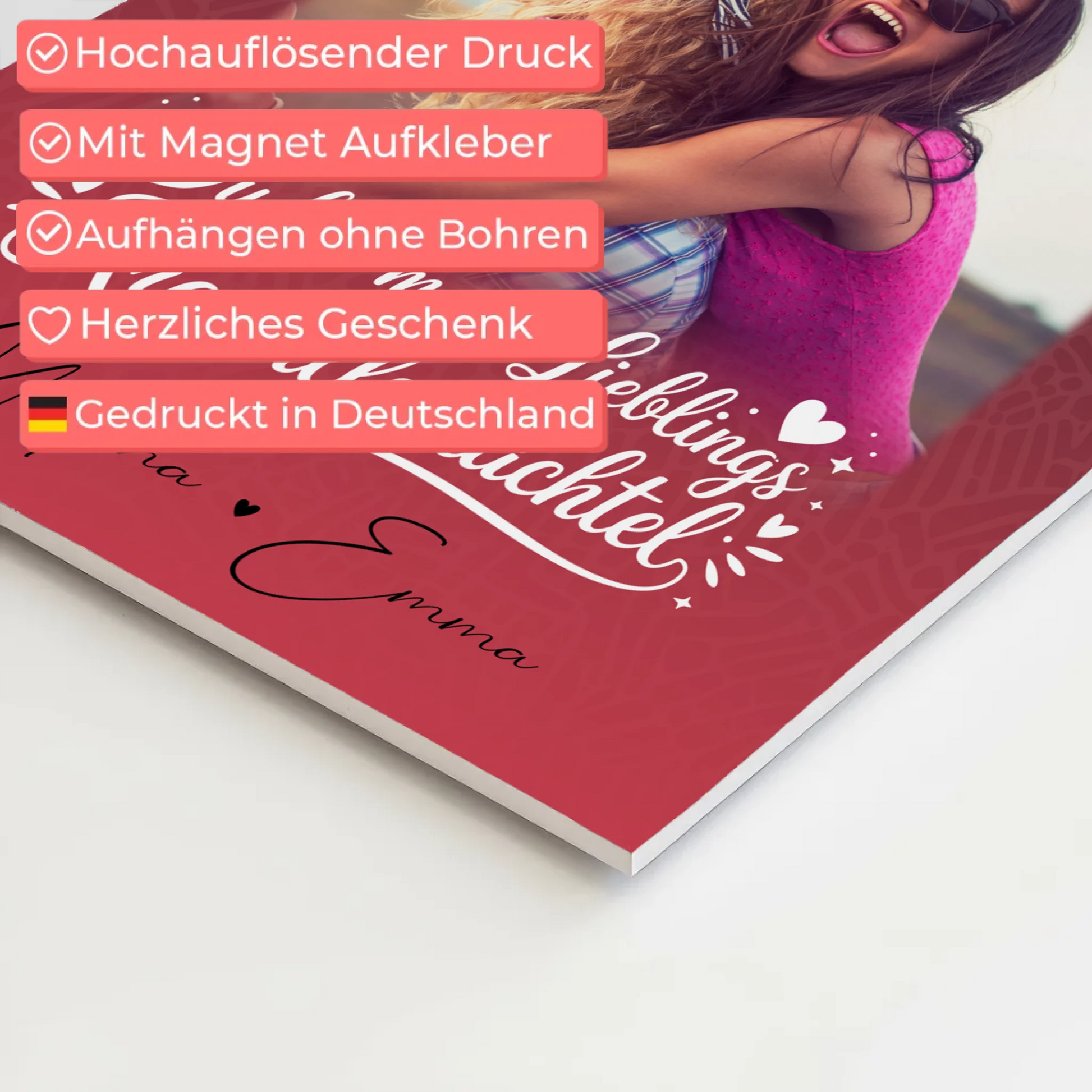 Personalisierbares Fotoboard Poster Magnetisch mit 3 Fotos Lieblings Krawallschachtel 10