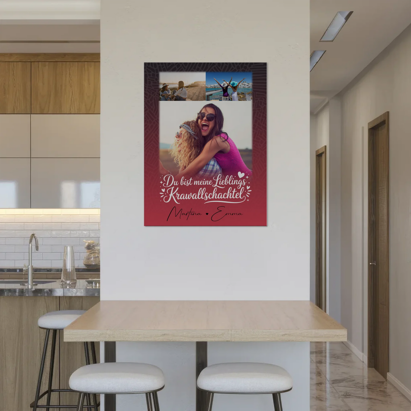 Personalisierbares Fotoboard Poster Magnetisch mit 3 Fotos Lieblings Krawallschachtel