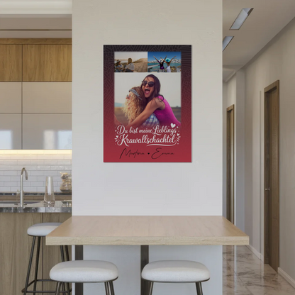 Personalisierbares Fotoboard Poster Magnetisch mit 3 Fotos Lieblings Krawallschachtel