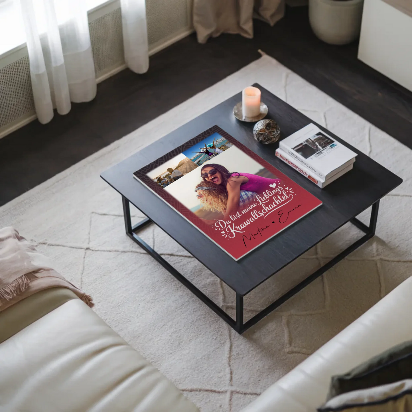 Personalisierbares Fotoboard Poster Magnetisch mit 3 Fotos Lieblings Krawallschachtel