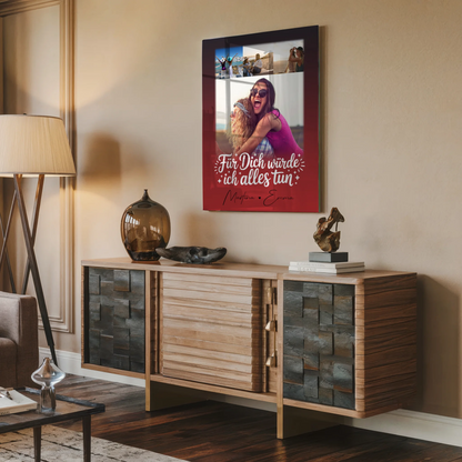 Personalisierte Geschenke mit Foto Mit Acrylglas 4 Fotos Für dich würde ich alles tun