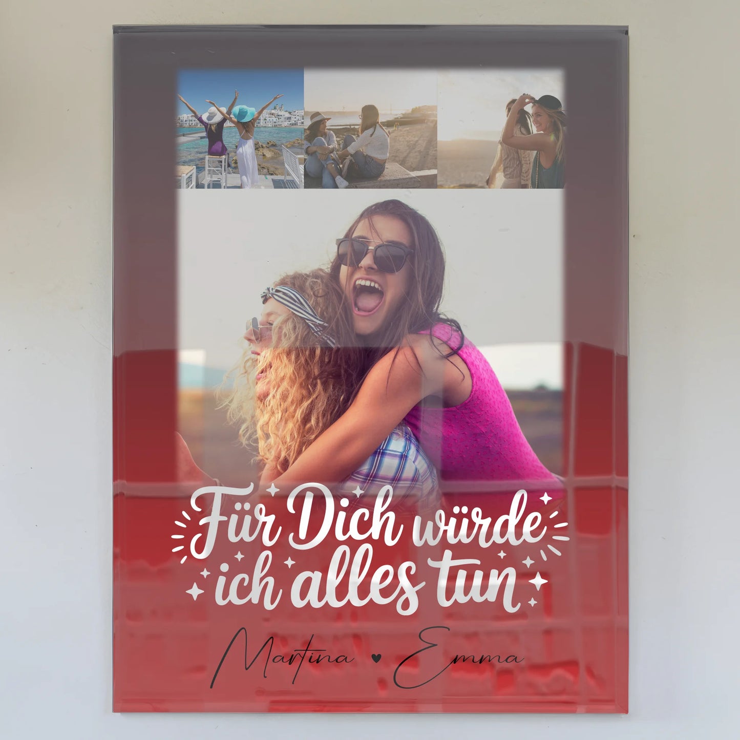 Personalisierte Geschenke mit Foto Mit Acrylglas 4 Fotos Für dich würde ich alles tun