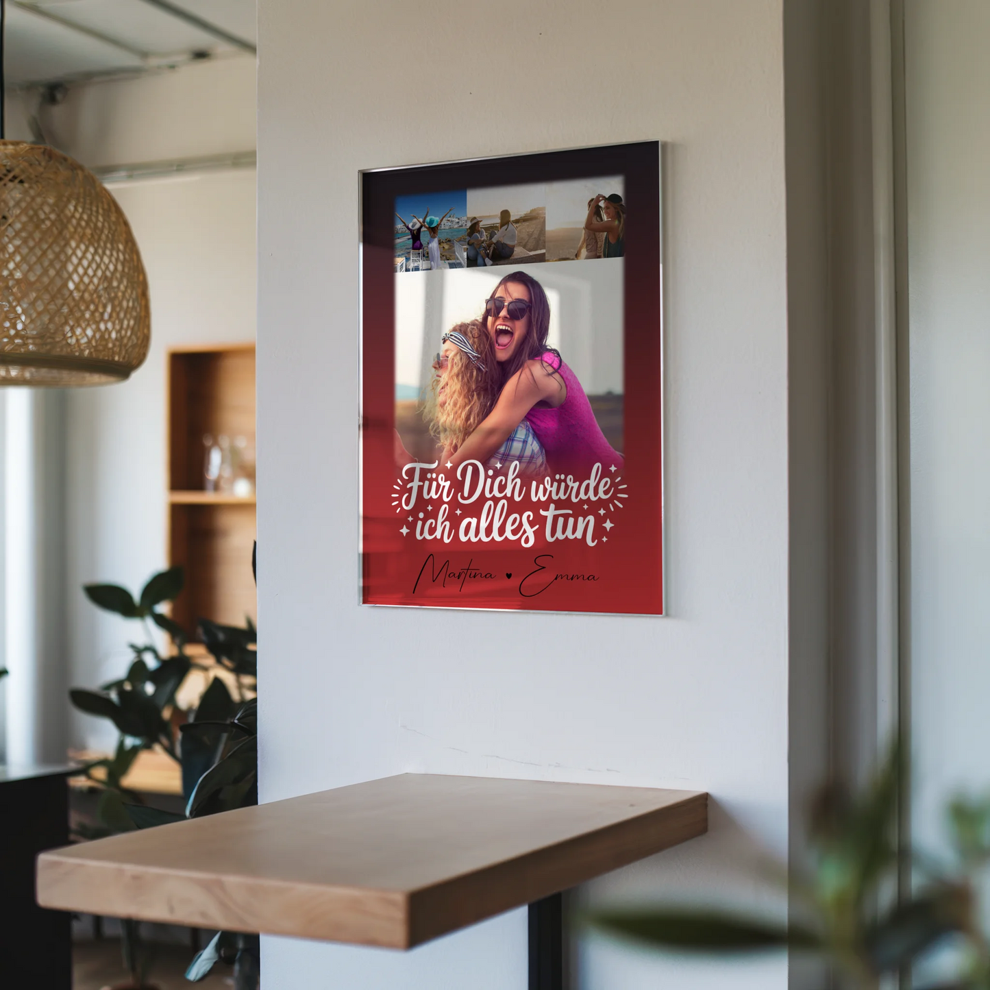 Personalisierte Geschenke mit Foto Mit Acrylglas 4 Fotos Für dich würde ich alles tun