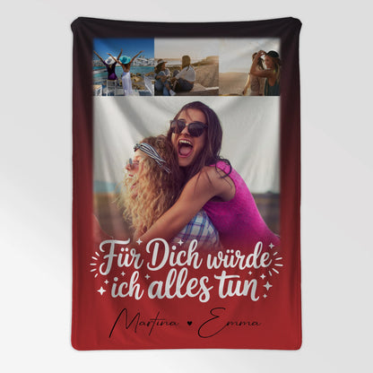 Kuscheldecke Mit Namen 4 Fotos Für dich würde ich alles tun personalisiertes Geschenk 7