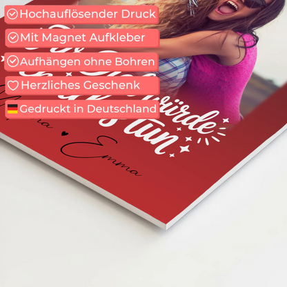 Magnetposter Fotoboard mit 4 Fotos Für dich würde ich alles tun personalisiertes Geschenk 10