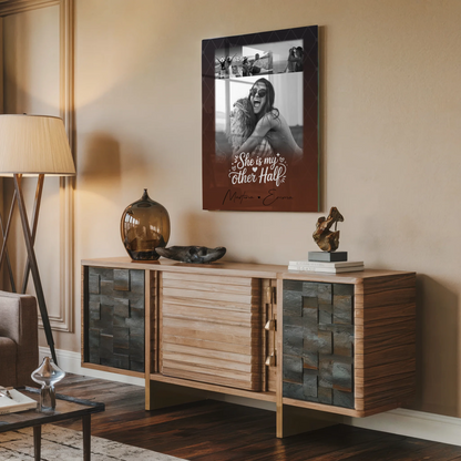 Personalisierte Foto Mit Acrylglas mit 4 Fotos She is my other half Geschenk