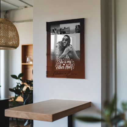 Personalisierte Foto Mit Acrylglas mit 4 Fotos She is my other half Geschenk