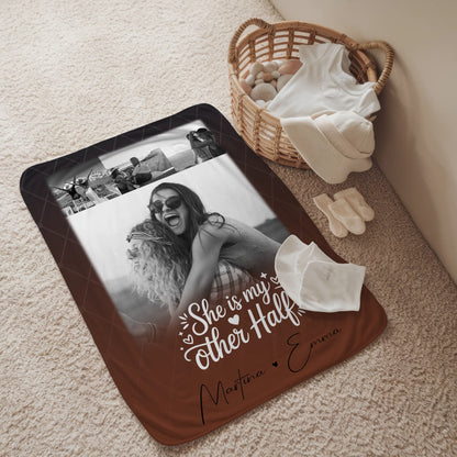 Personalisierte Kuscheldecke Mit Namen Und Motiv 4 Fotos She is my other half 2