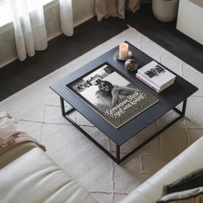 Personalisierbares Fotoboard Magnet Poster mit 4 Fotos und kleinem Herz – Gemeinsam stark egal was kommt 3