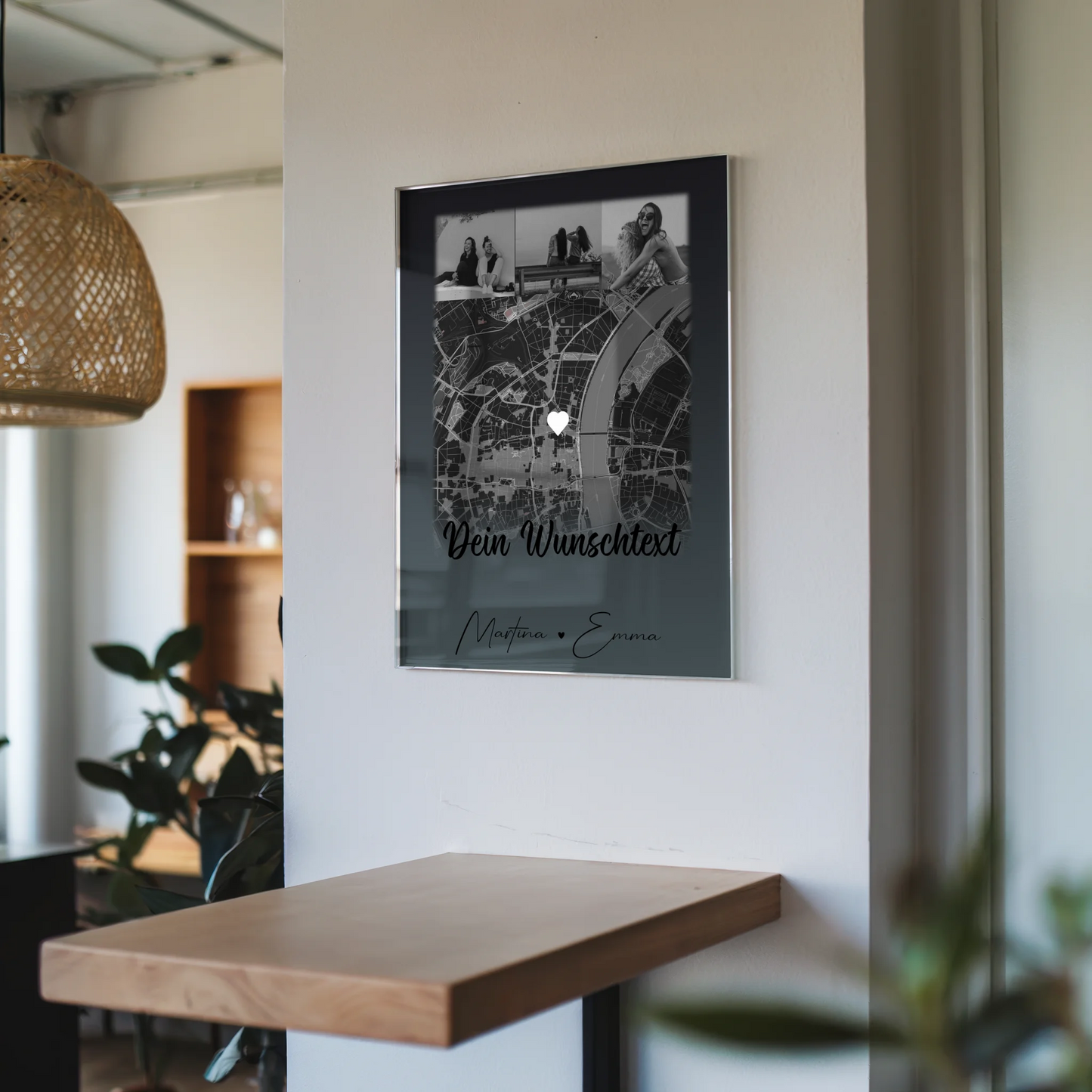 Personalisierte Geschenke mit Foto Acrylglas 4 Fotos Karte Wunschtext Schwesterherz