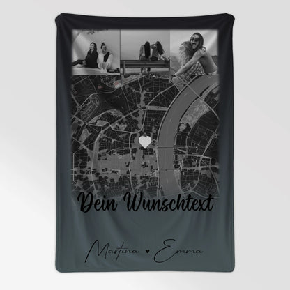 Personalisierte Namensdecke mit 4 Fotos Karte Wunschtext für Schwesterherz individuell gestaltet 7