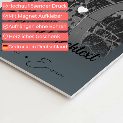 Fotoboard Poster Magnetisch mit 4 Fotos Karte Wunschtext Schwesterherz personalisiertes Geschenk