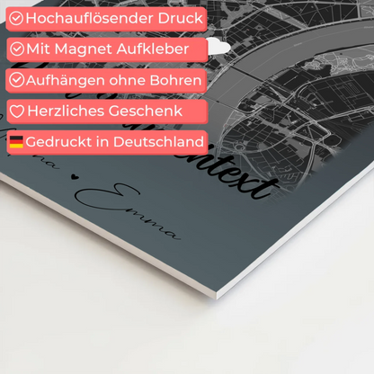 Fotoboard Poster Magnetisch mit 4 Fotos Karte Wunschtext Schwesterherz personalisiertes Geschenk