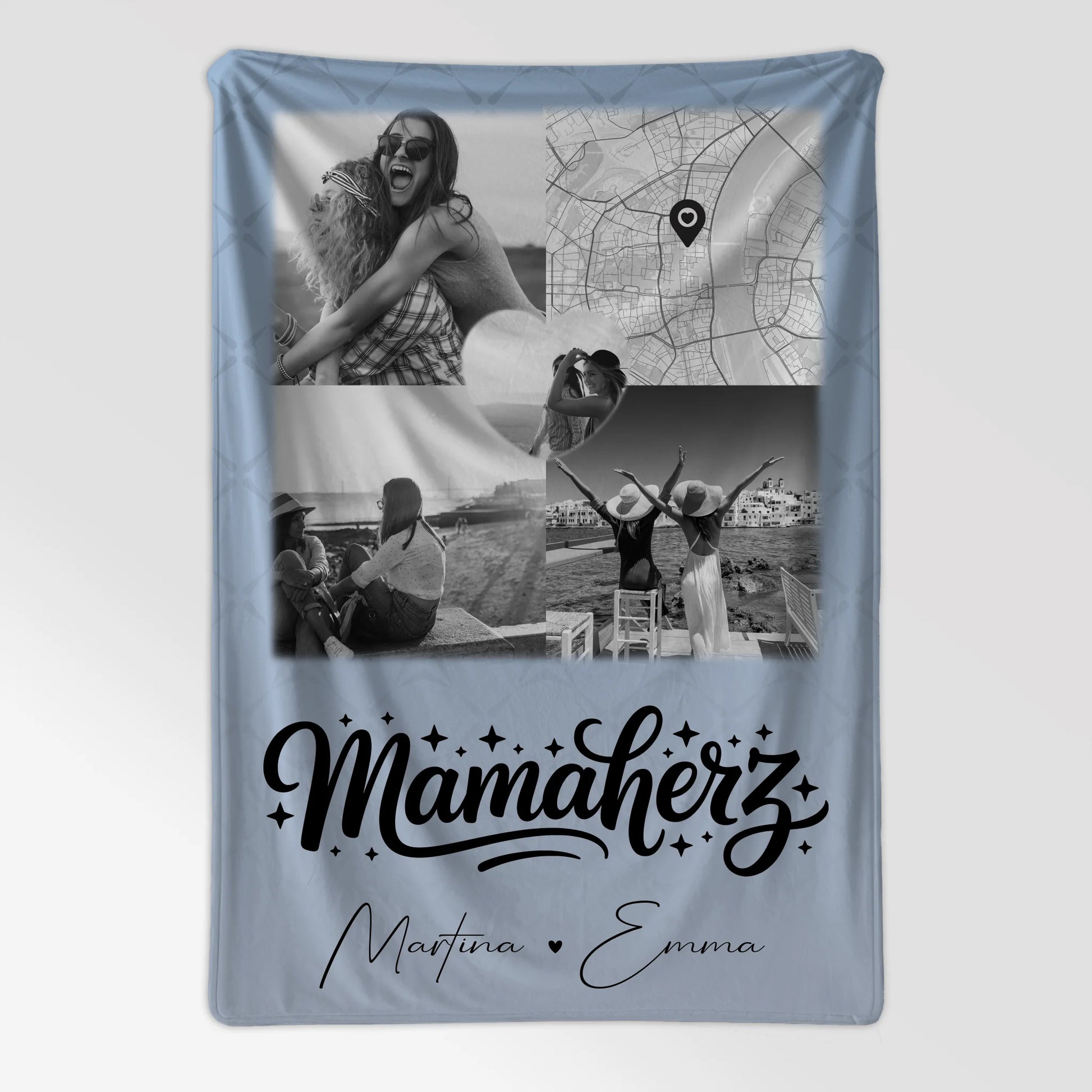 Decke Mit Spruch Für Mama mit 3 Fotos Herz Foto Karte personalisiertes Geschenk 7