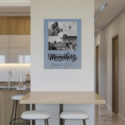 Personalisierte Mama Plakat mit 3 Fotos und Herz Foto Karte für besondere Geschenke 8
