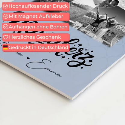 Personalisierte Mama Plakat mit 3 Fotos und Herz Foto Karte für besondere Geschenke 10