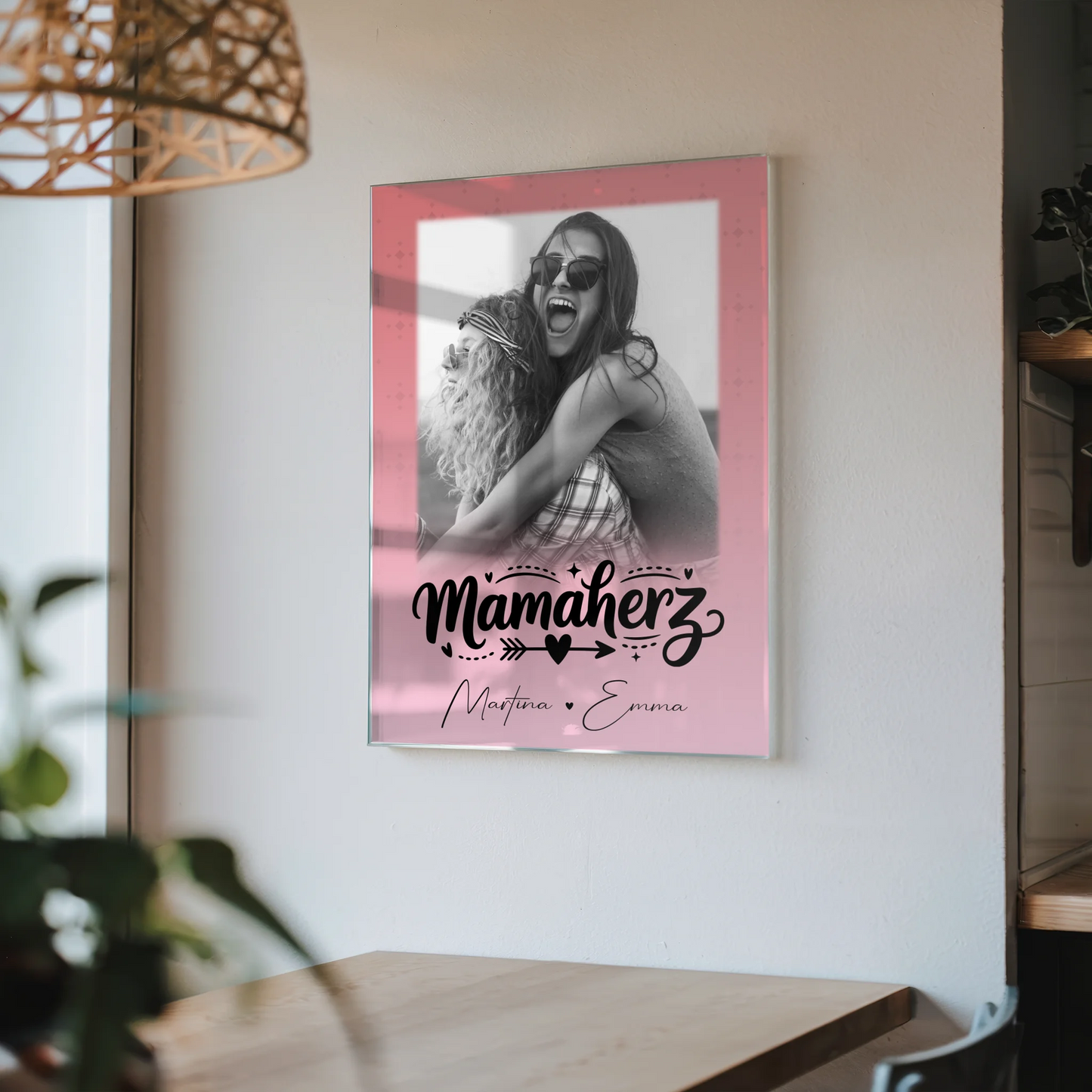 Personalisierte Mama Plakat mit 1 Foto Schön dass es dich gibt Geschenkidee für Mama