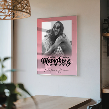Personalisierte Mama Plakat mit 1 Foto Schön dass es dich gibt Geschenkidee für Mama