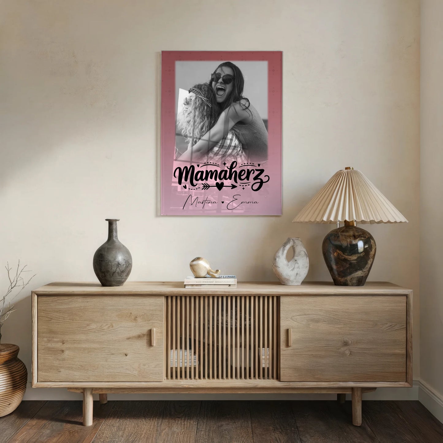 Personalisierte Mama Plakat mit 1 Foto Schön dass es dich gibt Geschenkidee für Mama