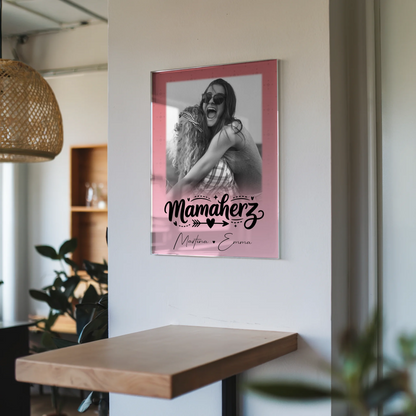 Personalisierte Mama Plakat mit 1 Foto Schön dass es dich gibt Geschenkidee für Mama