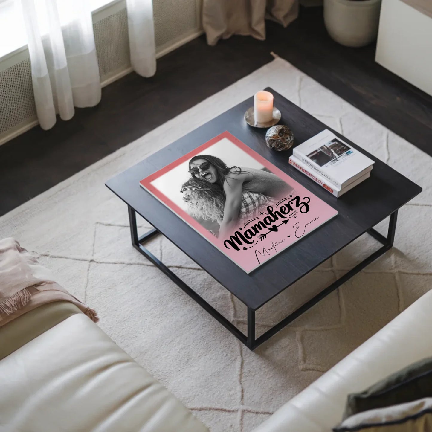 Mama Plakat Fotoboard mit 1 Foto Schön dass es dich gibt personalisiertes Geschenk 3