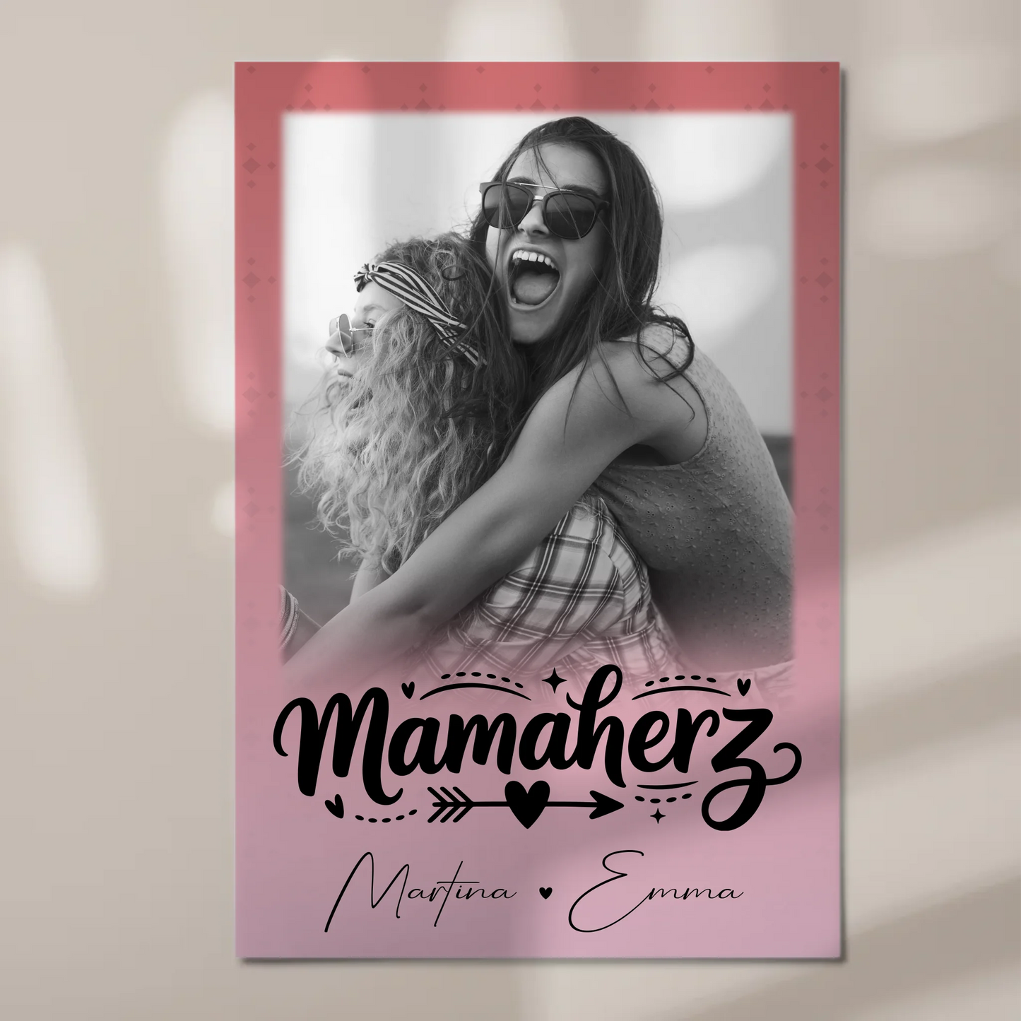 Mama Plakat Fotoboard mit 1 Foto Schön dass es dich gibt personalisiertes Geschenk 1